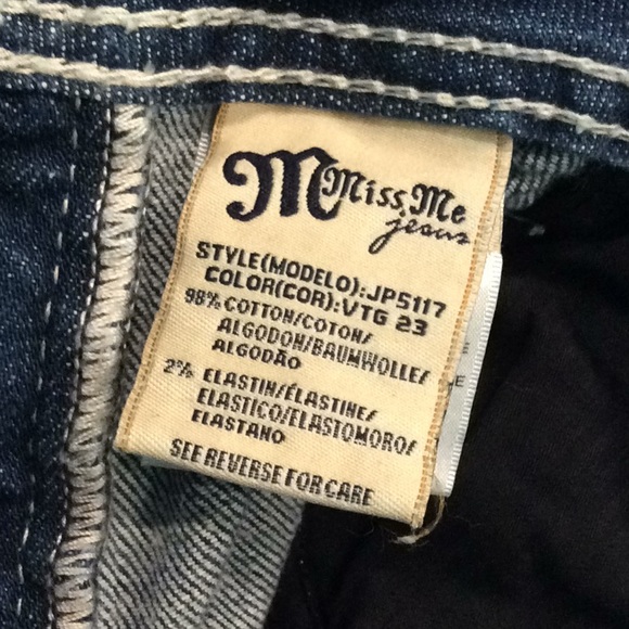 Miss Me Jeans with rhinestones stud & winged cross - Picture 5 of 5